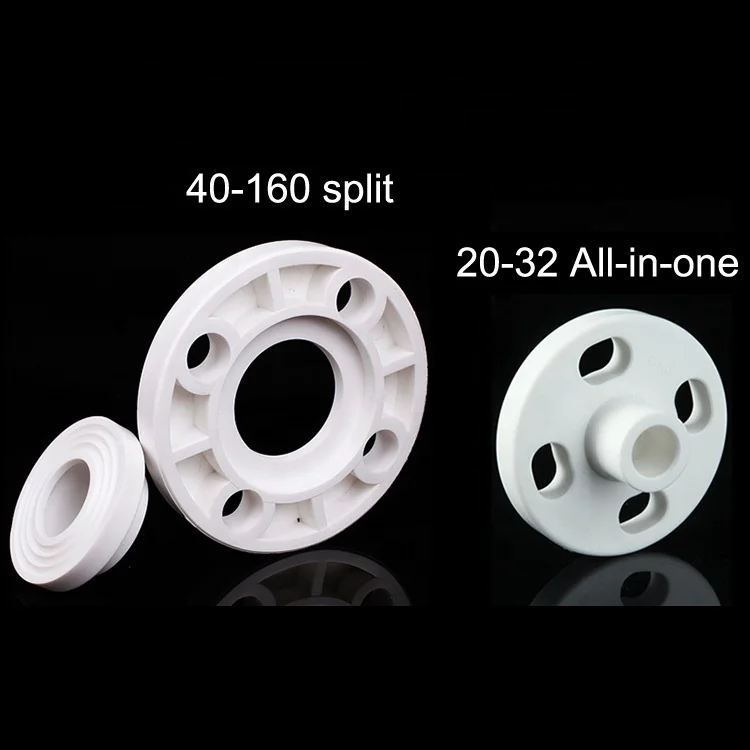 Hot melt water pipe flange white grey plumbing fittings 20mm -160mm ppr Flange for ppr pipe