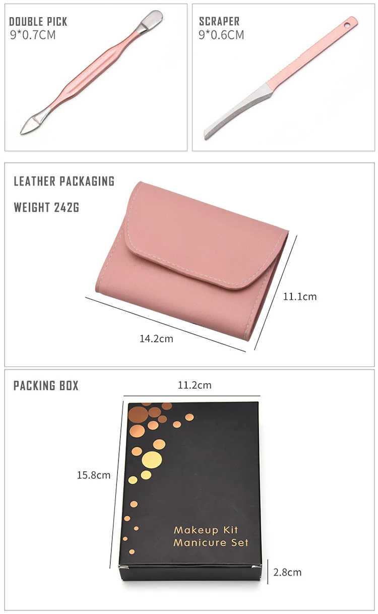 
 Yaeshii розовое золото 16 шт машинки для стрижки ногтей, набор для ногтей инструменты по индивидуальному заказу маникюрный набор  