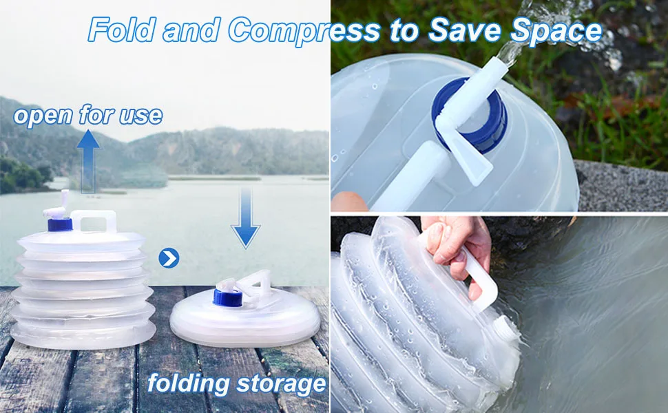 Outdoor picnic hiking camping accessories folding bucket folding water container