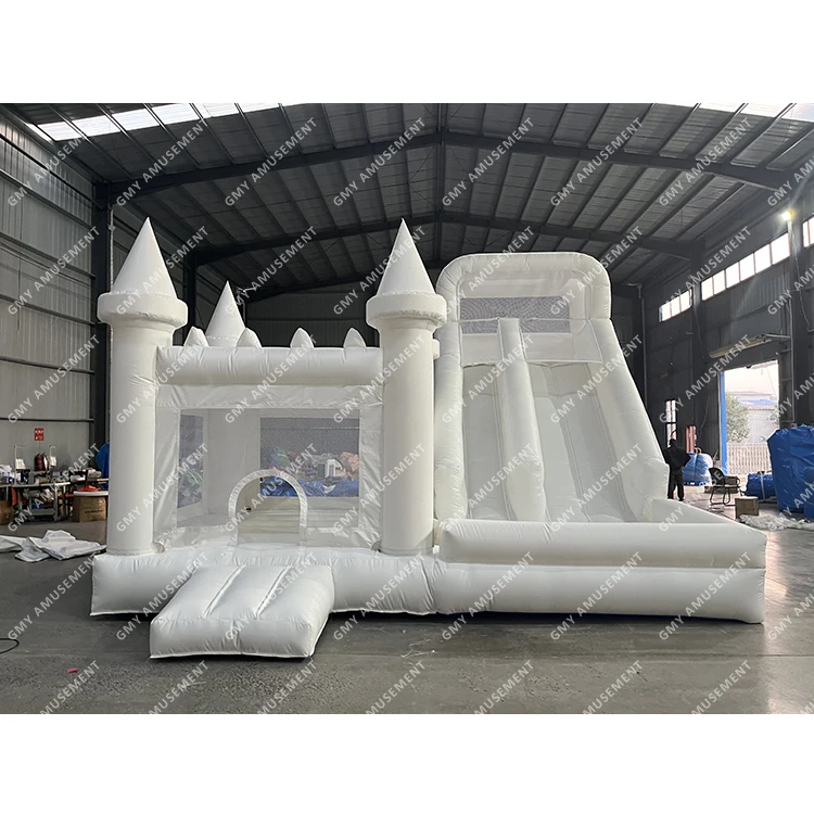 New design commercial pvc grade 3 in 1 bounce house combo bounce house with slide for kids party