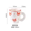 Handcrafted high-end mug-red bow
