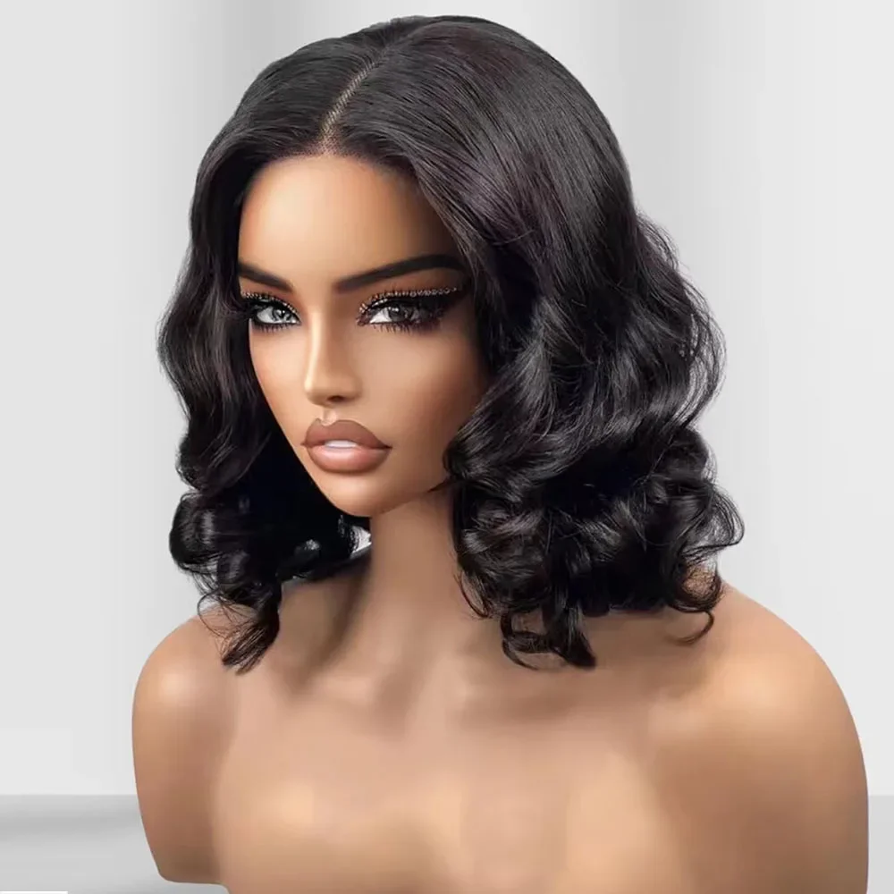 Honey Blonde Stripe Brown Lace Frontal Human Hair Wigs Transparent 13x4 Full Lace Front Body Wave Bob Wig Pre Plucked_voghion.com