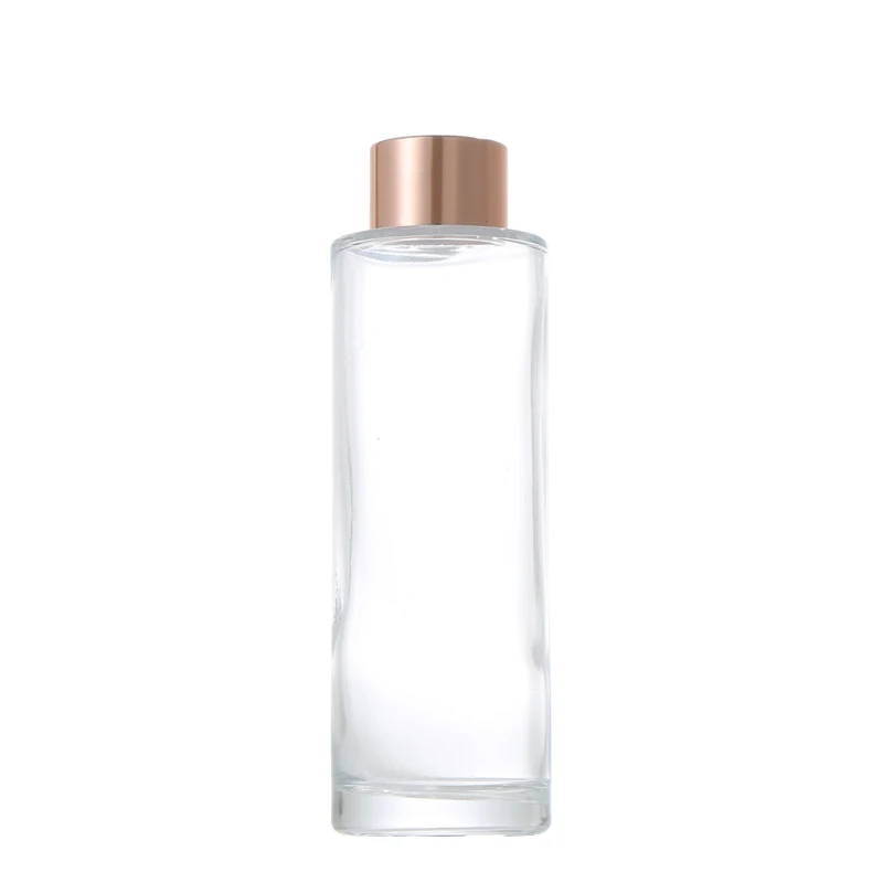 Wholesale 150ml Transparent Round Empty Engraving Glass Reed Diffuser Bottle