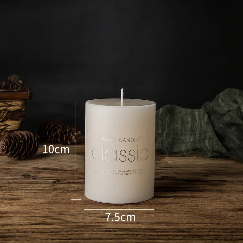 Smokeless Scented Candle Column Wax Aromatic Candles Emergency Lighting  Church Birthday Scented Buddhist Church Party