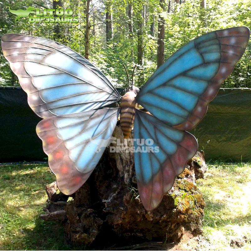 theme park big artificial moving butterfly