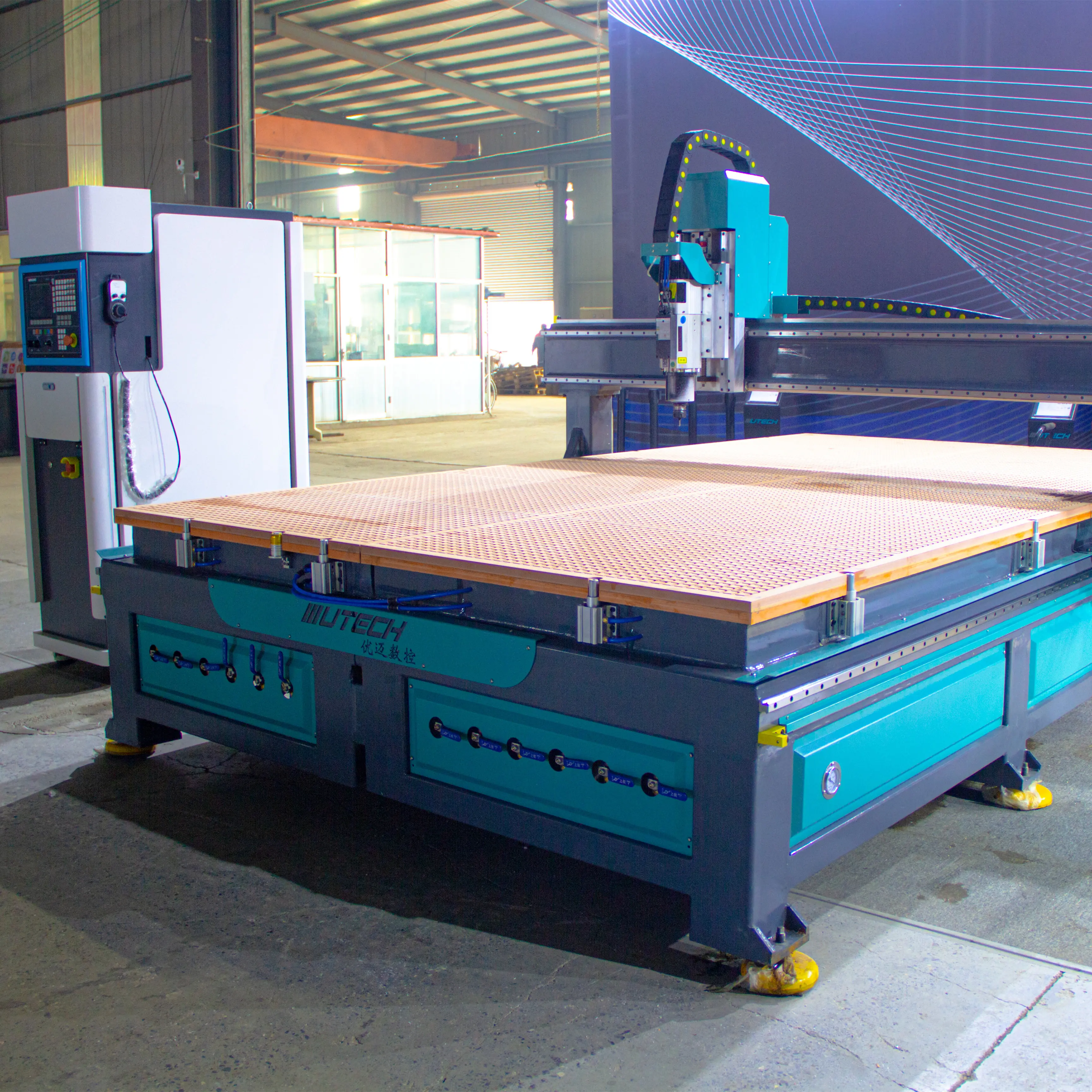 UTECH 1325 ATC CNC Cutting Machine Controller Engraving Cnc Engraver Router for Aluminum Metal Acrylic Foam Cutter Machinery