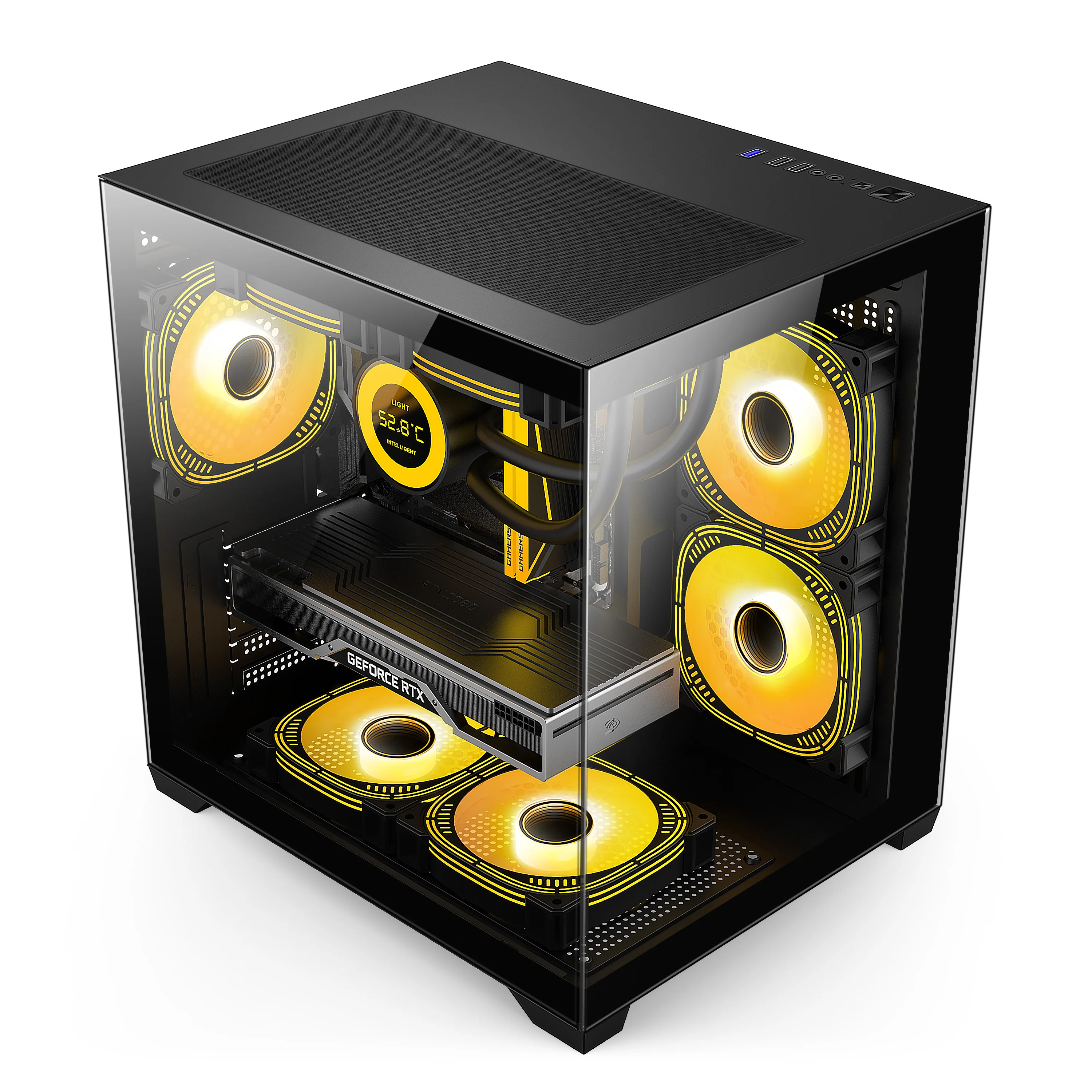 New Sea View Room Computer Tempered Glass Case Gaming Case with 240 Water Cooling Suppor aperçu 3