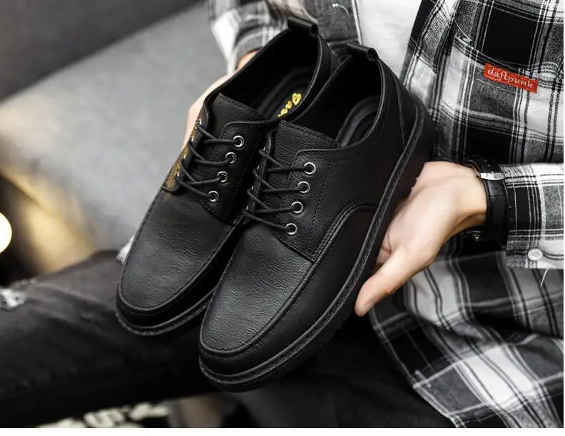 New Leather Shoes Men's Korean Version Fashion All-match Handsome Shoes ...