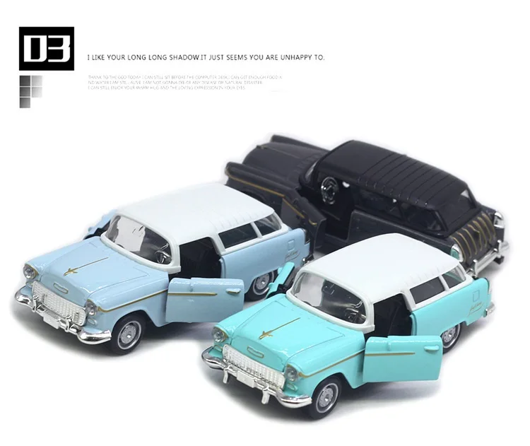 Alloy Pull Back Car Models Metal Diecasts Toy Vehicle 1:32 High Simulation Retro Vintage Car Toy Kid's Gift
