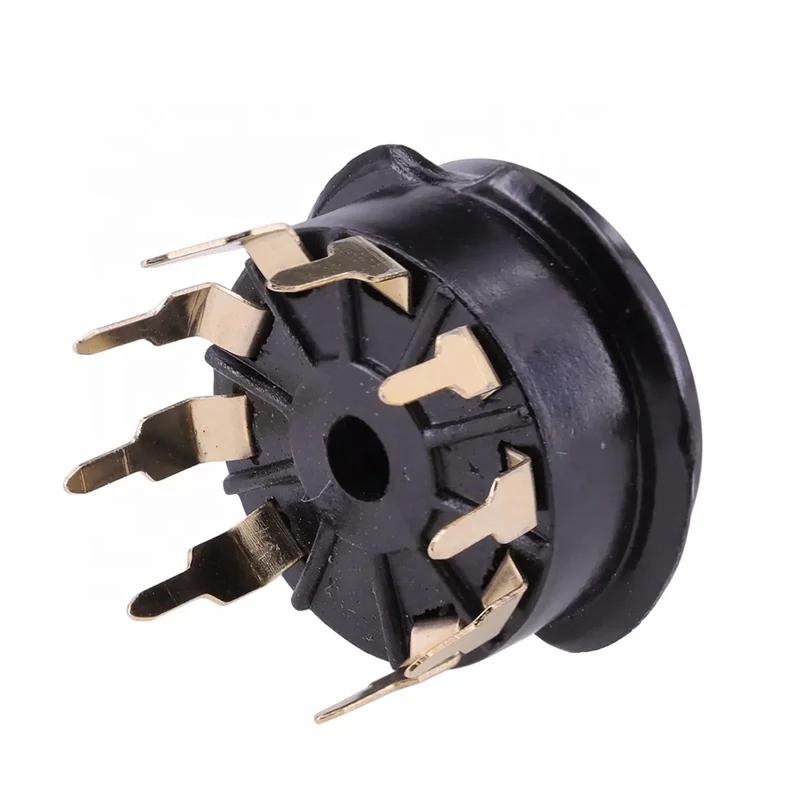 PCP9-Y B9A 9pin Bakelite Tube Socket Base for 6922 5670 EL84