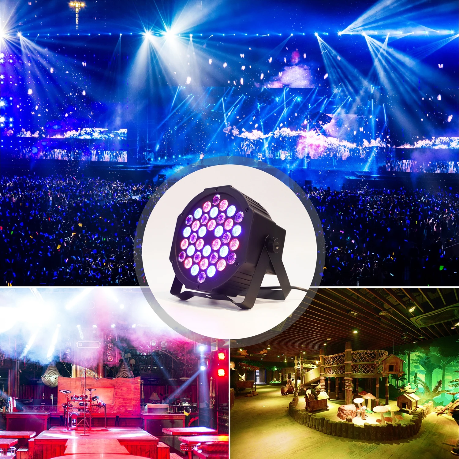 U'King PARライト36LED RGB LEDDMXワイヤレスリモート