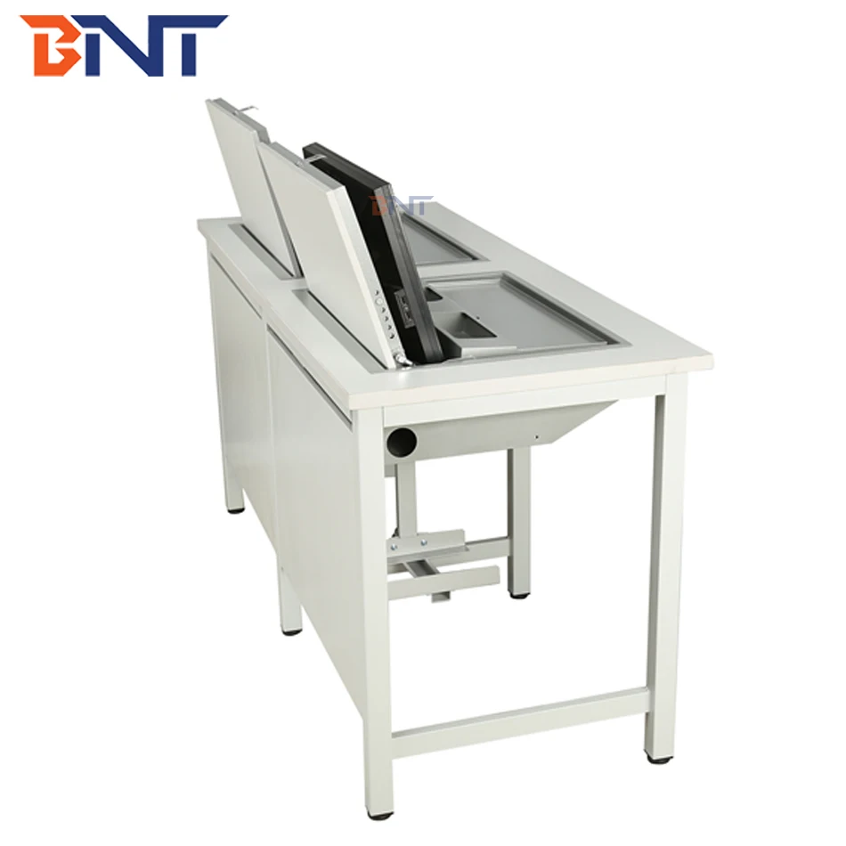 Metal Smart Hidden Monitor Computer Desk for School Computer Lcd Screen