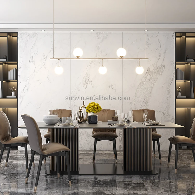 1600x3200 Porcelanato Marble Luxury Dining Table Sintered Stone ...