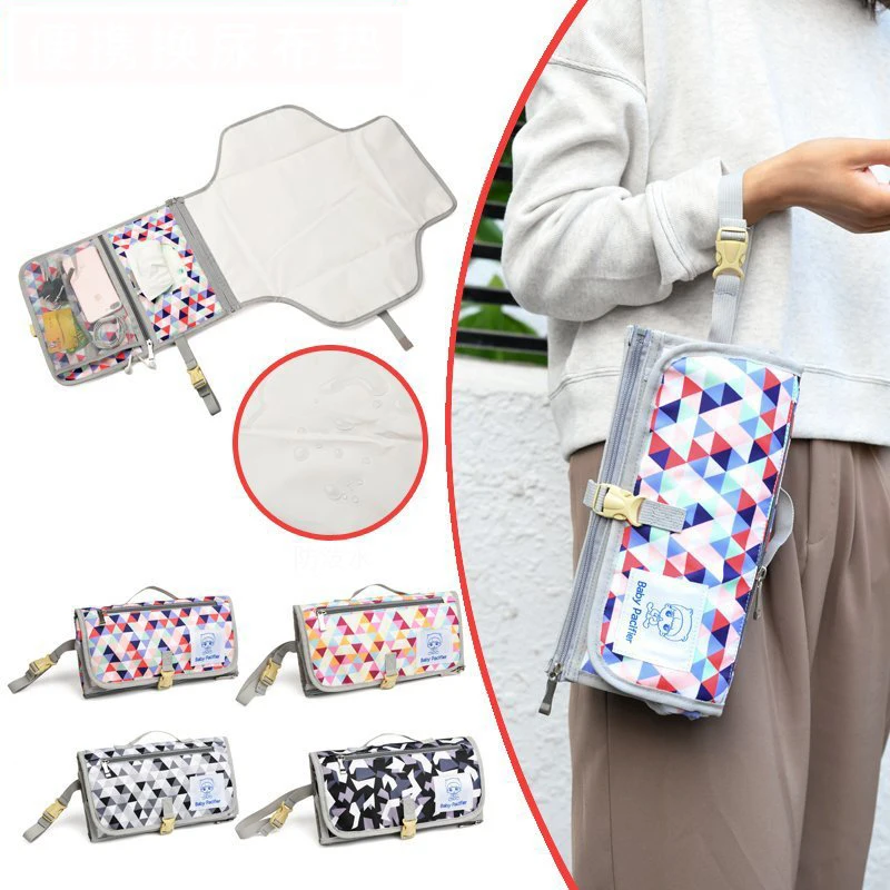Fashion Portable Lightweight Folding Mommy Mummy Diaper Changing Pad Storage Bag for Baby