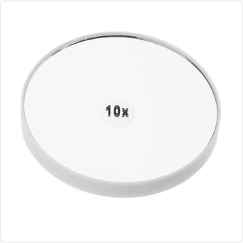 Portable 3 Color Lights Compact Led Mirror Vanity Makeup Mirror with 10x Magnifying Mirror Custom Rechargeable Travel Silver
