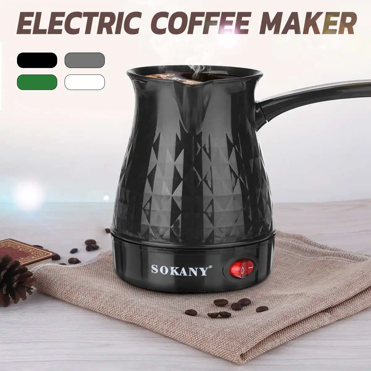 600W Automatic Turkish Coffee Maker Machine Electric Coffee Pot Food Grade