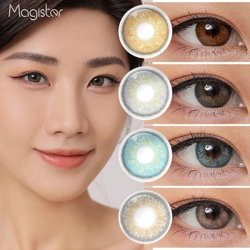 Magister Delight Color Contact Lenses with circle Cosmetic Colored Contacts Big Eye Colored Contact Lens