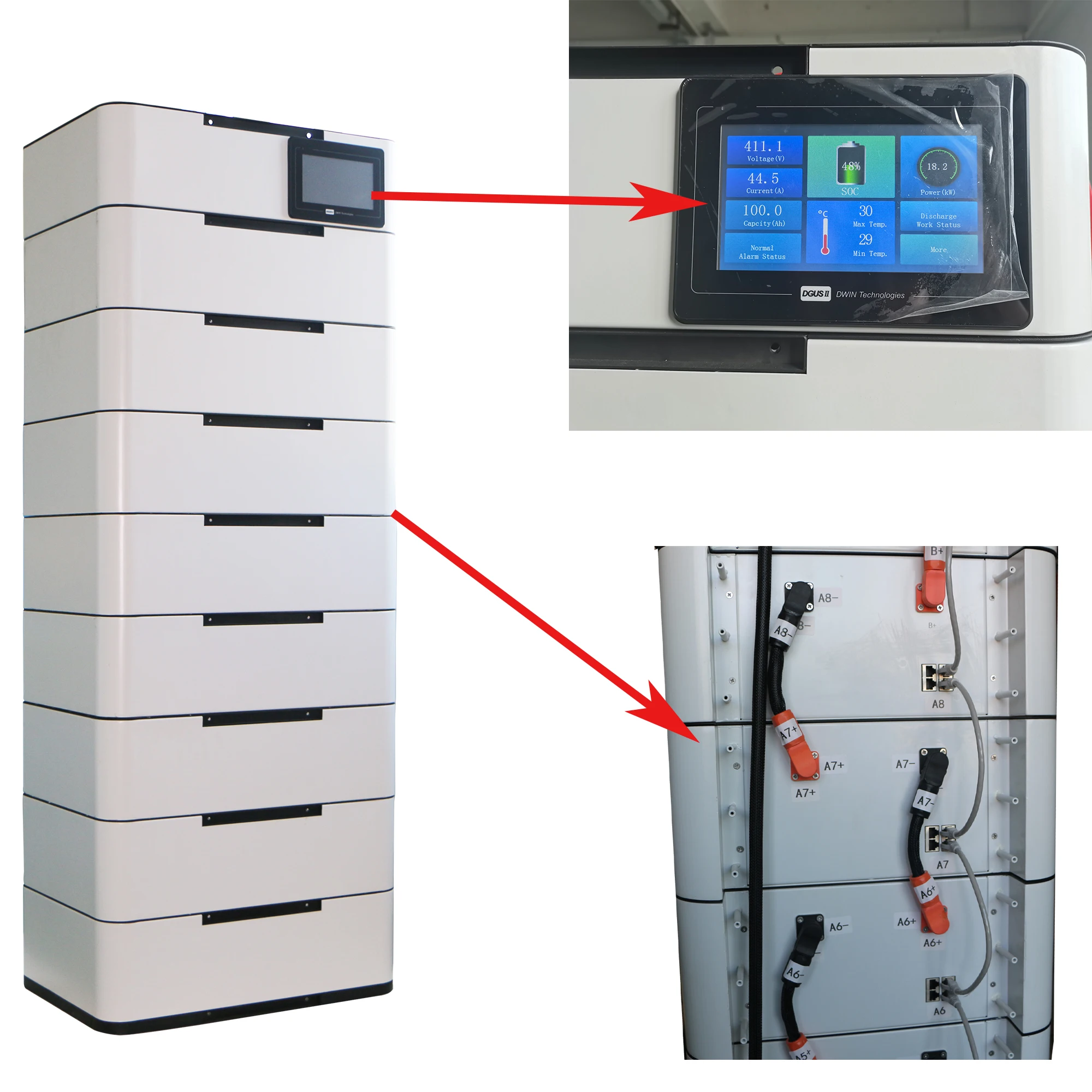 WHET Offgrid Solar Energy Storage Power System Split Stackable 48V/51 ...