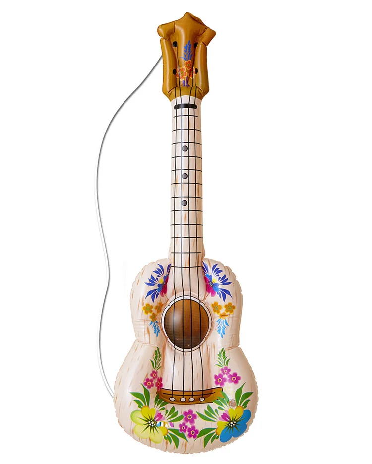Lot de 16 microphones gonflables pour guitares gonflables, accessoires de photomaton gonflables, ballons gonflables, accessoires de fête pour adulte décoration de fête d'anniversaire
