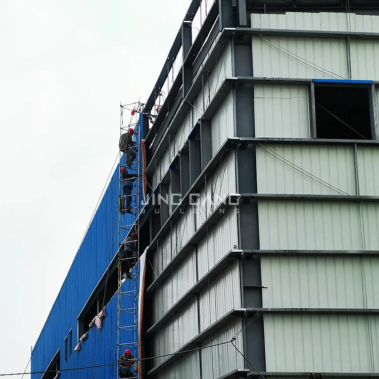 Vertiente prefabricada industrial del granero de Warehouse de la estructura de acero del edificio del metal para el almacenamiento