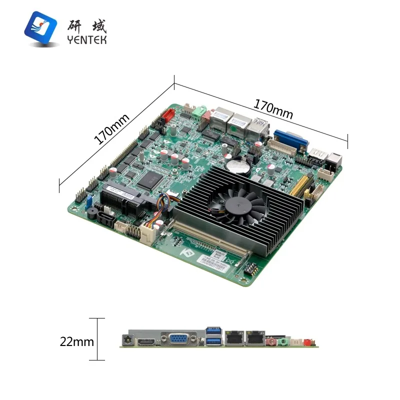 Intel I3 I5 I7 Processor DDR3 MSATA Industrial Mainboard 8 USB 6 COM HD VGA LVDS DC 12V Industrial Mini ITX Motherboard