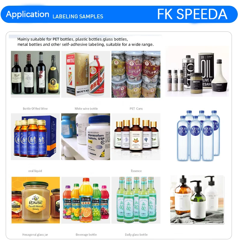 Wholesale Price Labeling Machine for Plastic Bottles Glass Bottle Jar Round Bottle Automatic Labeling Machine