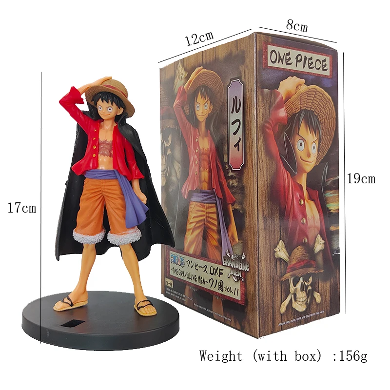Action Figure Anime One Pieces Dxf Wano Country Straw Hat Luffy Black