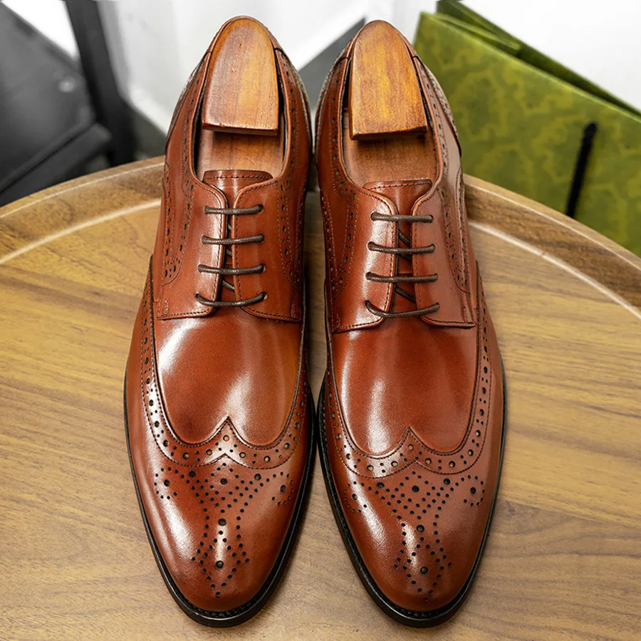 Genuine Leather Oxford Dress Shoes for Men - Handmade Formal & Casual Styles for Office and Weddings, Anti-Slippery & Breathable Genuine Leather Oxford Dress Shoes for Men - Handmade Formal & Casual Styles for Office and Weddings, Anti-Slippery & Breathable