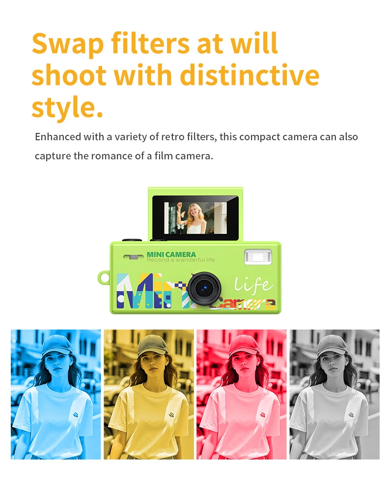 LK-030 Retro Miniature Compact Thumb Camera - Pocket Campus Outdoor Video Camera - Perfect for Taking Photos on the Go