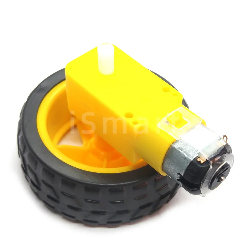 thumbnail image 2 of Bidas 4PCs DC Electric Motor 3-6V Dual Shaft Geared TT Magnetic Gearbox Engine With 4Pcs Plastic 2 of 12