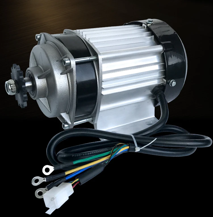 Low Noise Midmounted Motor 1000w 48v 60v Brushless Electric Car Motor