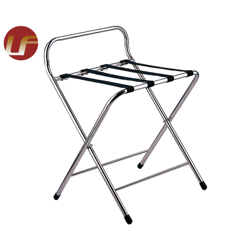 Портативный складной хромированный багажный стеллаж из нержавеющей стали для спальни