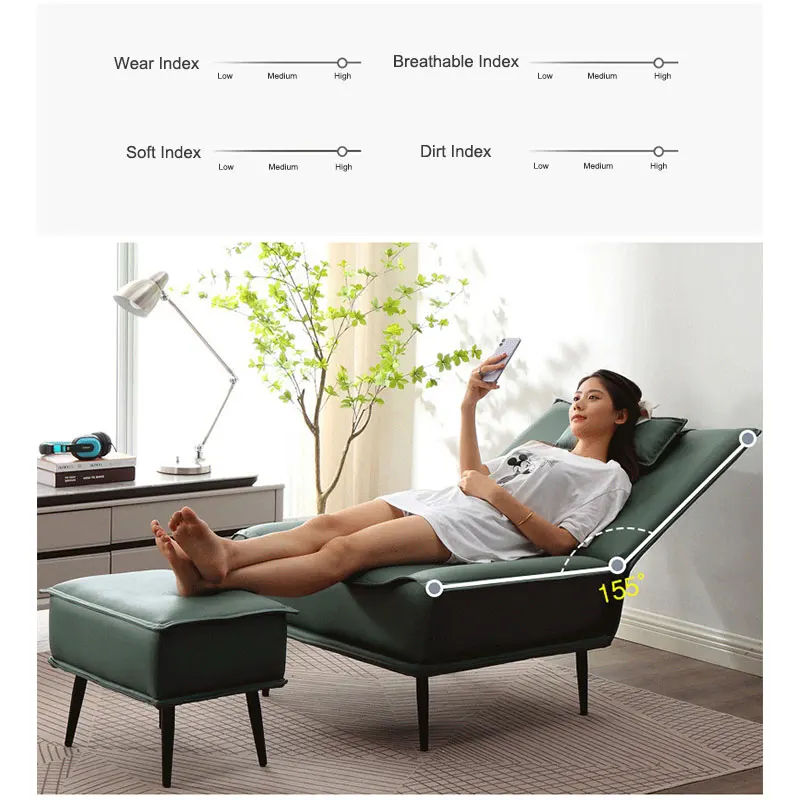 Adjustable Recliner Foldable Sofa Chair Lounge Sofa Chair Single Seater