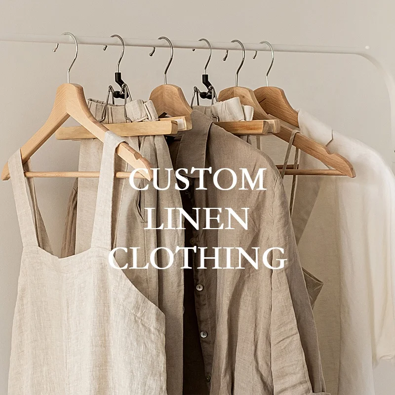 High Quality Design Service 100% Pure Linen Dress Hemp Clothing Manufacturers Custom Flax Cotton Linen Clothing for Women