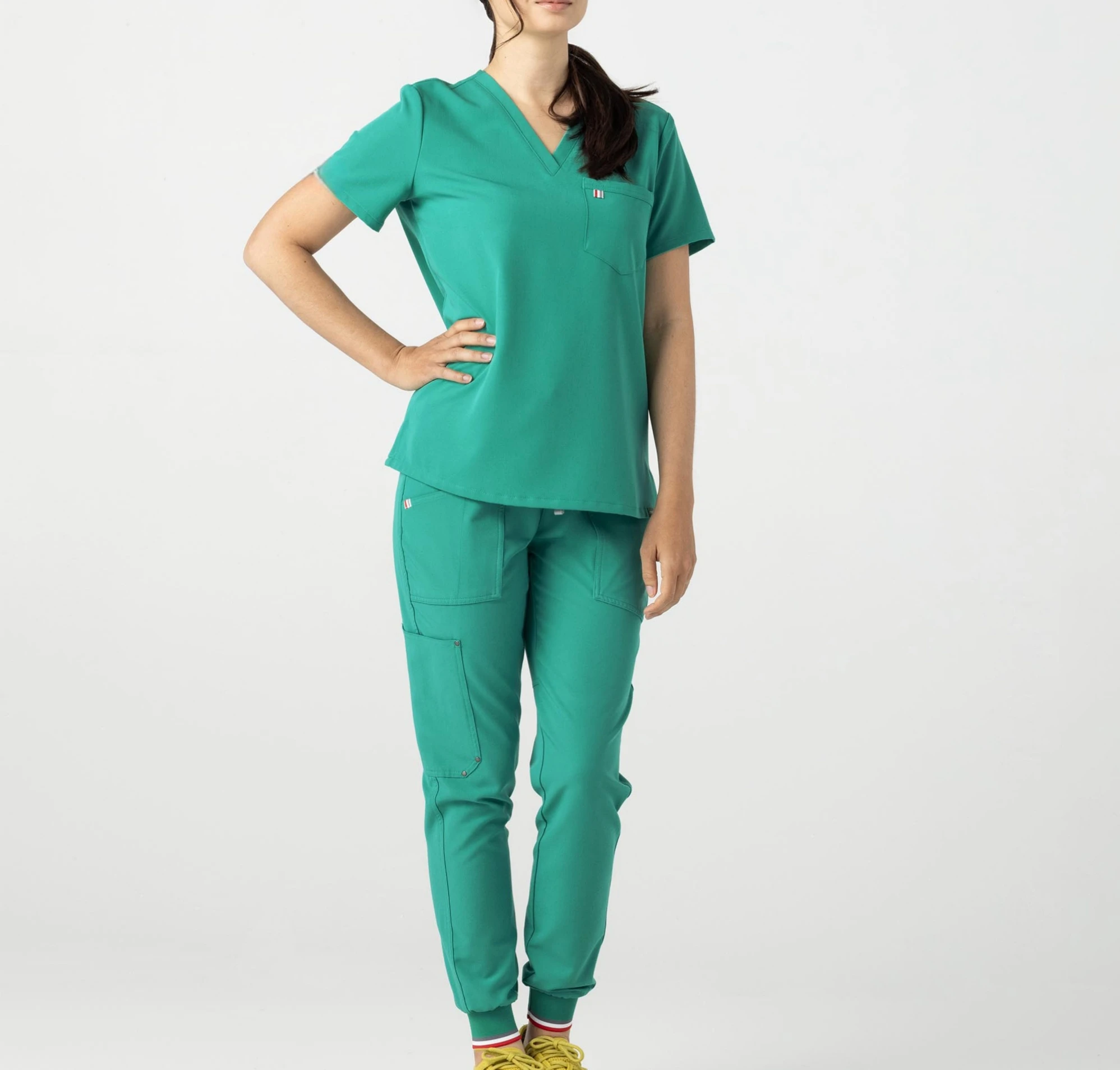 Stylish Hospital Uniforms Standcollar Medical Scrub Sets Nurse Female
