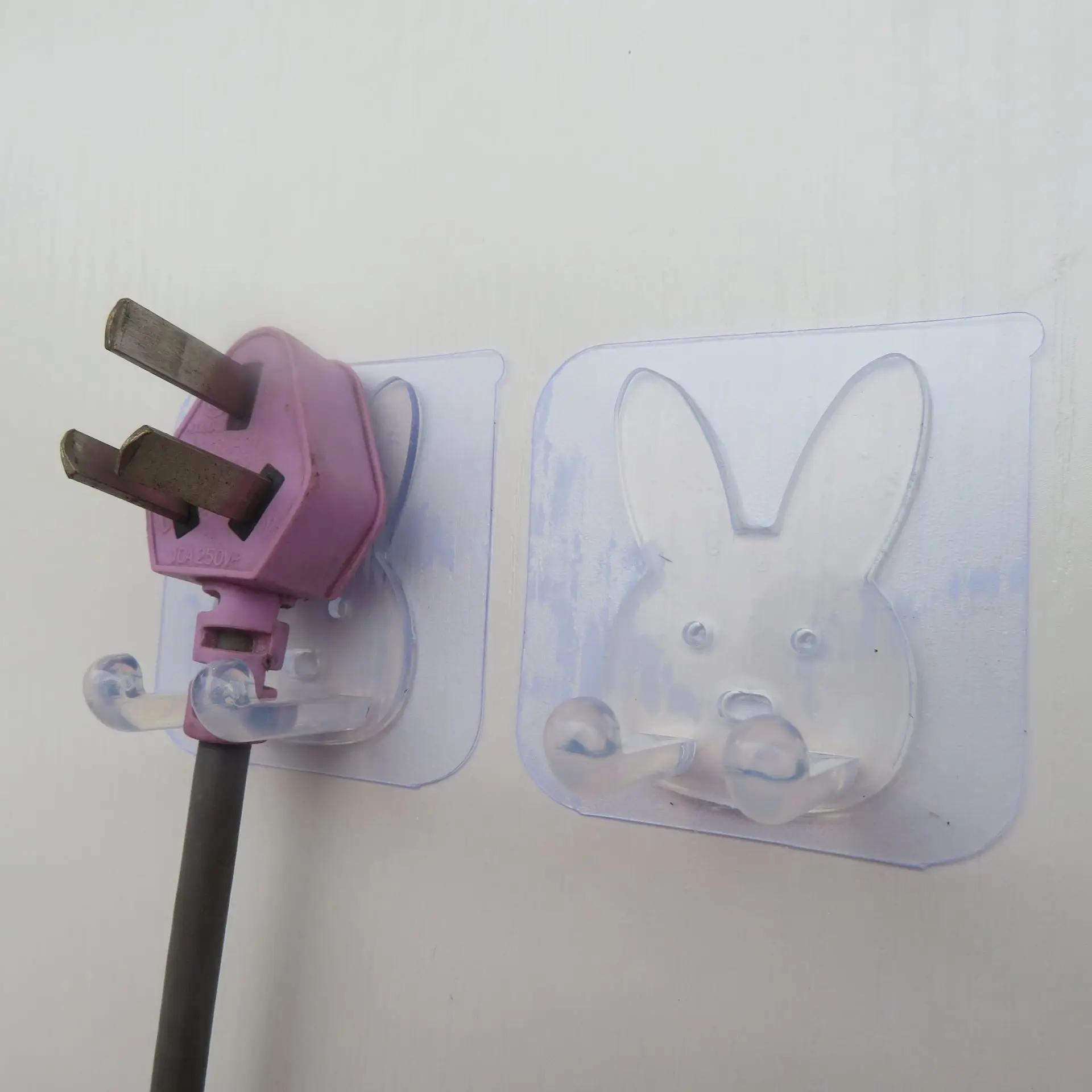 Rabbit Plug Hook Multifunctional Sticky Hook Fixed Traceless Viscose Finishing No Punching Double Hook factory