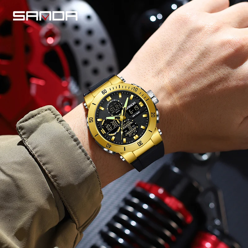 Sanda 6191 - Stylish Sports Watch with Multifunctional Chronograph