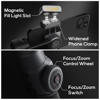 Smooth 5 Gimbal Phone Handheld Stabilizer 3-Axis Smartphone for iPhone 13 Pro Max/Samsung S20 Fe/Huawei/Xiaomi detail image