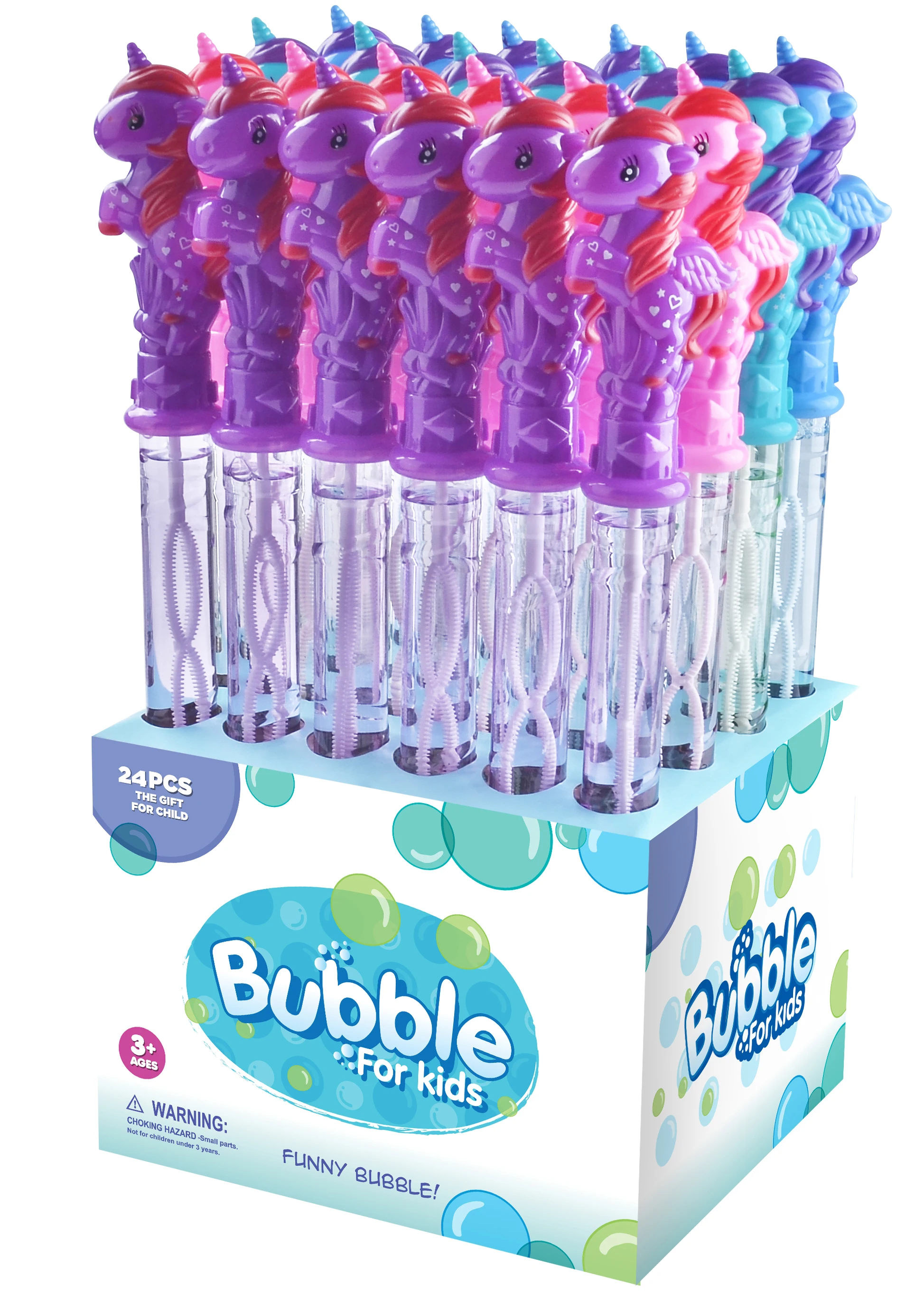 Ice Cream Shape 100 ml Liquid with Small Dia Stick Plastic Bubble Toys