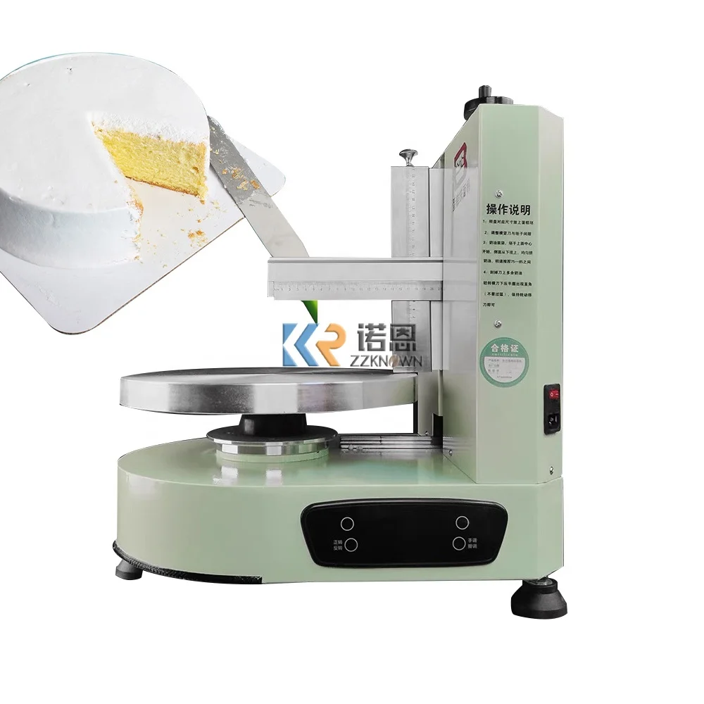 2025 Commercial Birthday Cake Cream Coating Making Machine Price 8inch Cake Decorating Smearing Daubing Machine for Wedding