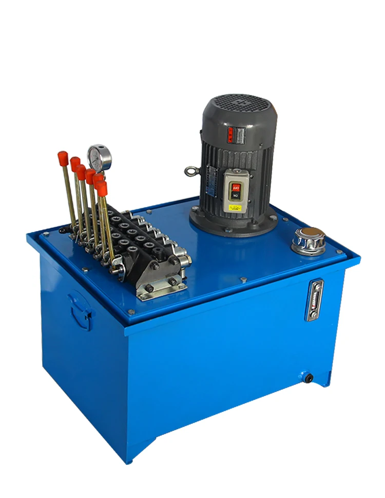 380V 4 kW Bidirectional Hydraulic Power Unit New 4-Way Manual Valve for Balers with 1-Year Warranty