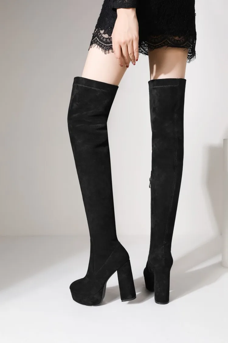 Botas Por Encima De La Rodilla Con Tacón Grueso Para Mujer,Botas Hasta El  Muslo De Estilo Largo Con Plataforma,2022 - Buy Botas 2022,2022 Botas De  Mujer,Botas De Plataforma Product on Alibaba.com