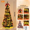 Árbol de Navidad plegable preiluminado verde de 1,8 m