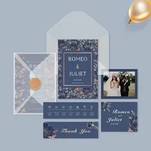 2023 Photo invitation card European style wedding invitations Card custom printed personality wedding invitations luxury elegant