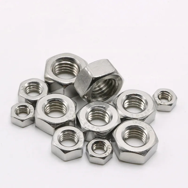 Nylon Locking Nut M6 M8 M24-Stainless Steel Hexagonal Nut with Galvanized Zinc Plated Polished Waxed Finish Mining ISO Standard supplier