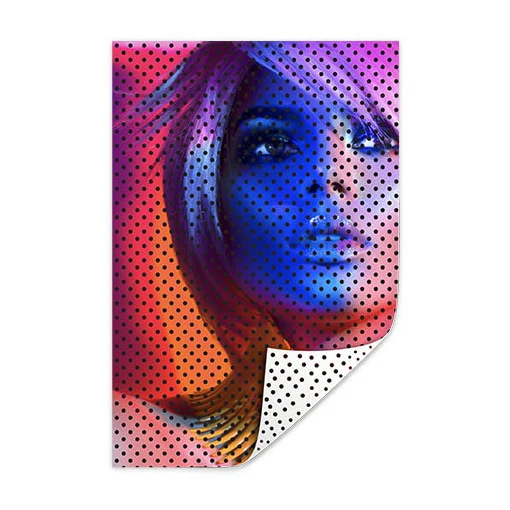 adesivo vinilico trasparente per porte di vetro con visione unica all'aperto