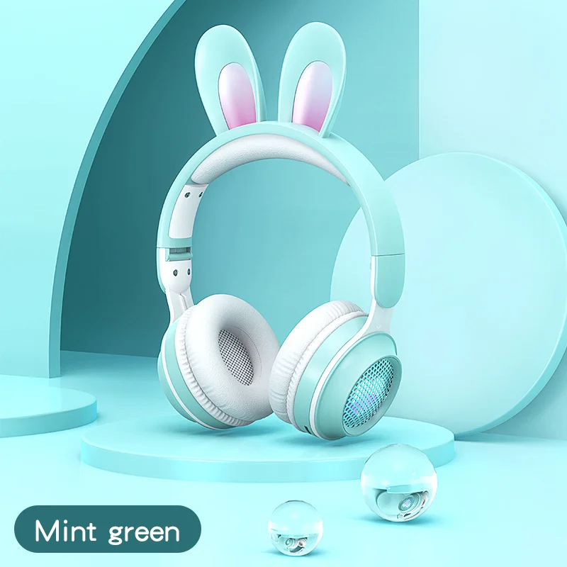 Cute Headphones for Girls Bunny Ear Gaming Headsets