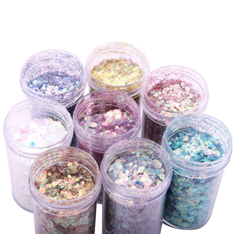 Оптовая продажа насыщенных цветов блестящий порошок фея серии глаз Блестящий Блеск для тела