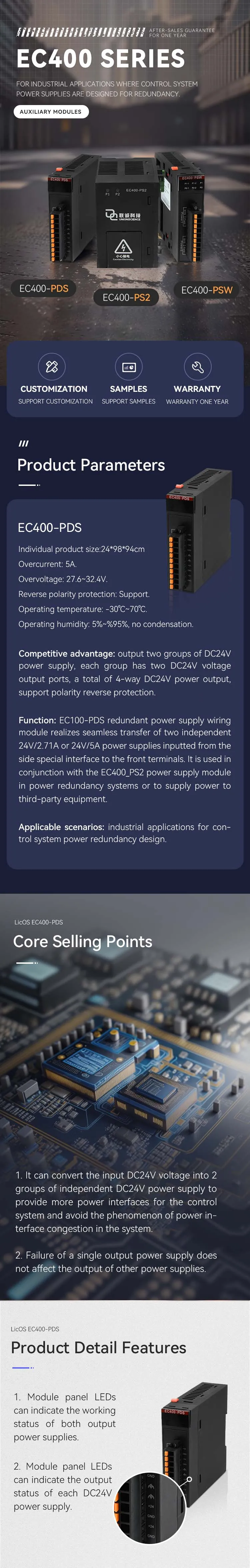 100% New Original 24v Industrial Power Supply PLC Module PAC ...