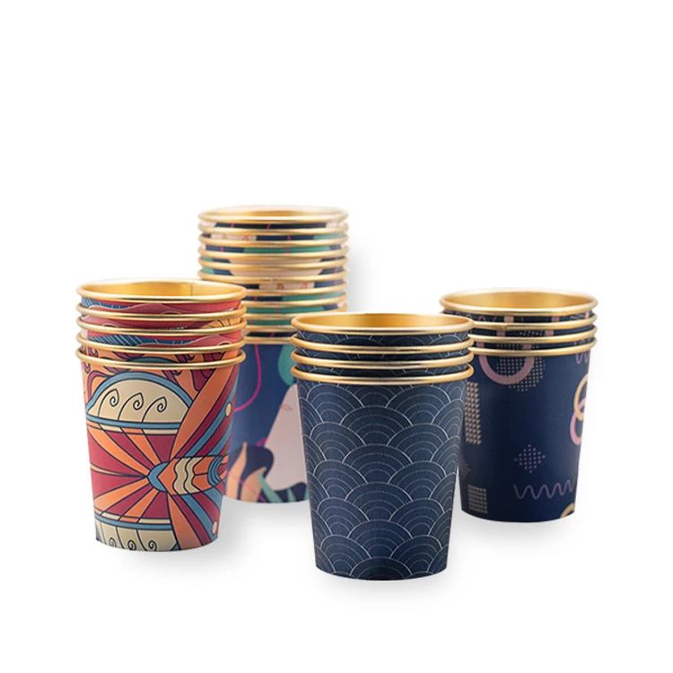 4oz 8oz 12oz 16oz Biodegradable Embossed  Ripple Disposable Double Wall Custom Logo Hot Coffee Paper Cup With Lids for Drinks